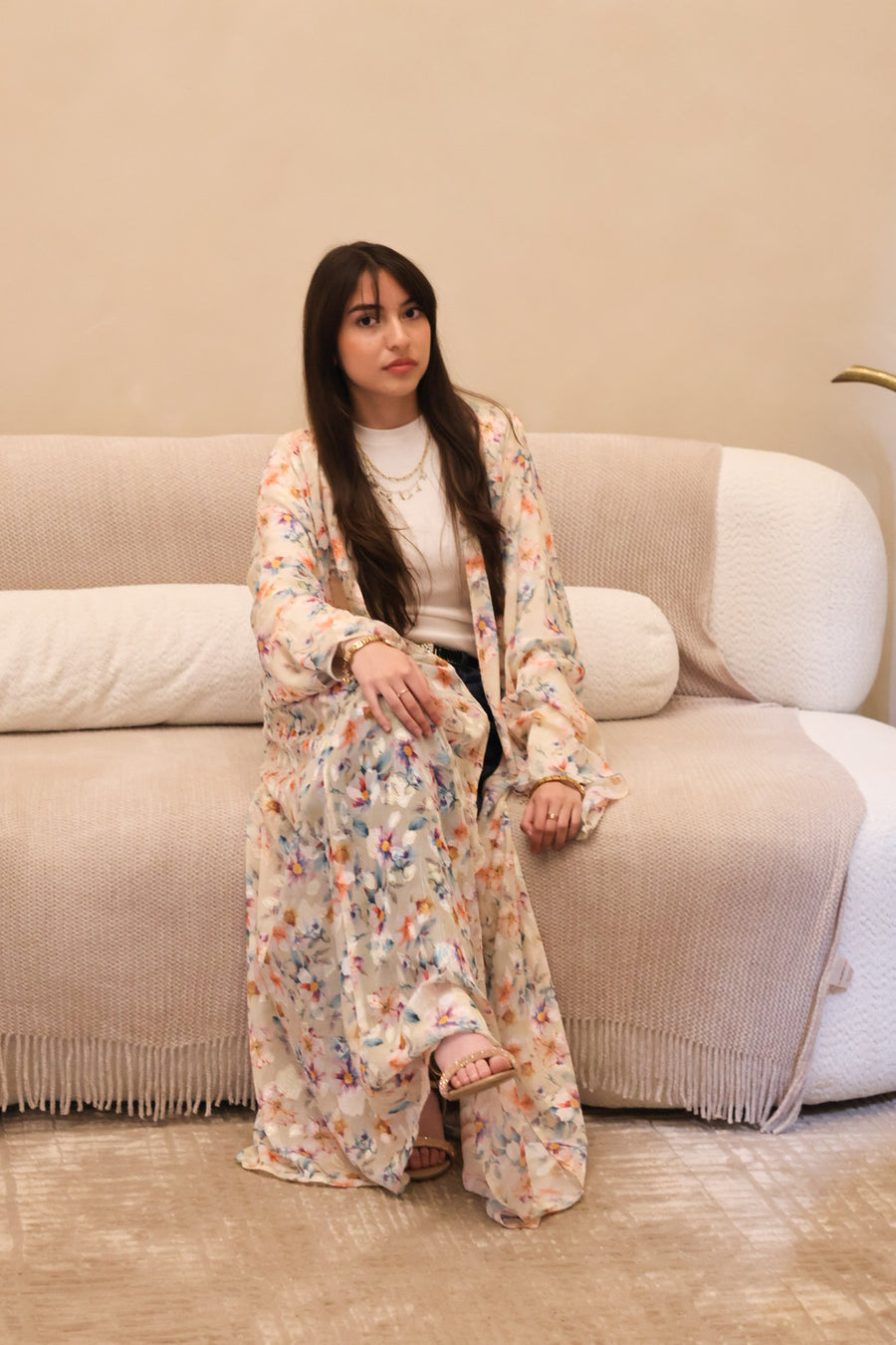 Light Floral Abaya