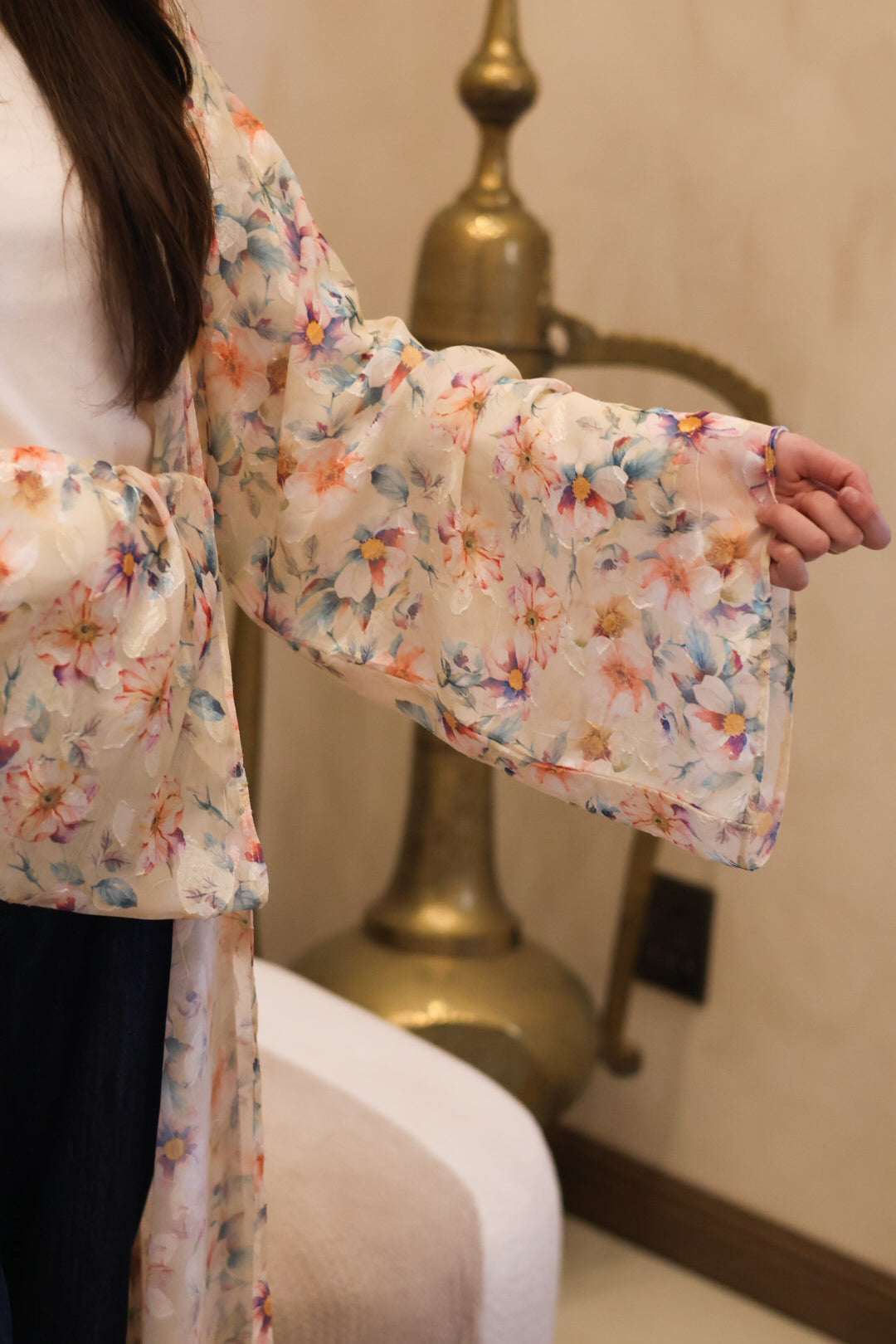 Light Floral Abaya